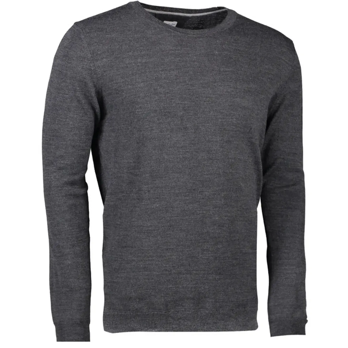 ID S650 Pullover herre mørk grå melange str. L