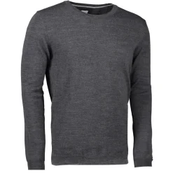 ID S650 Pullover herre mørk grå melange str. L