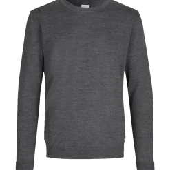 ID S650 Pullover herre mørk grå melange str. L