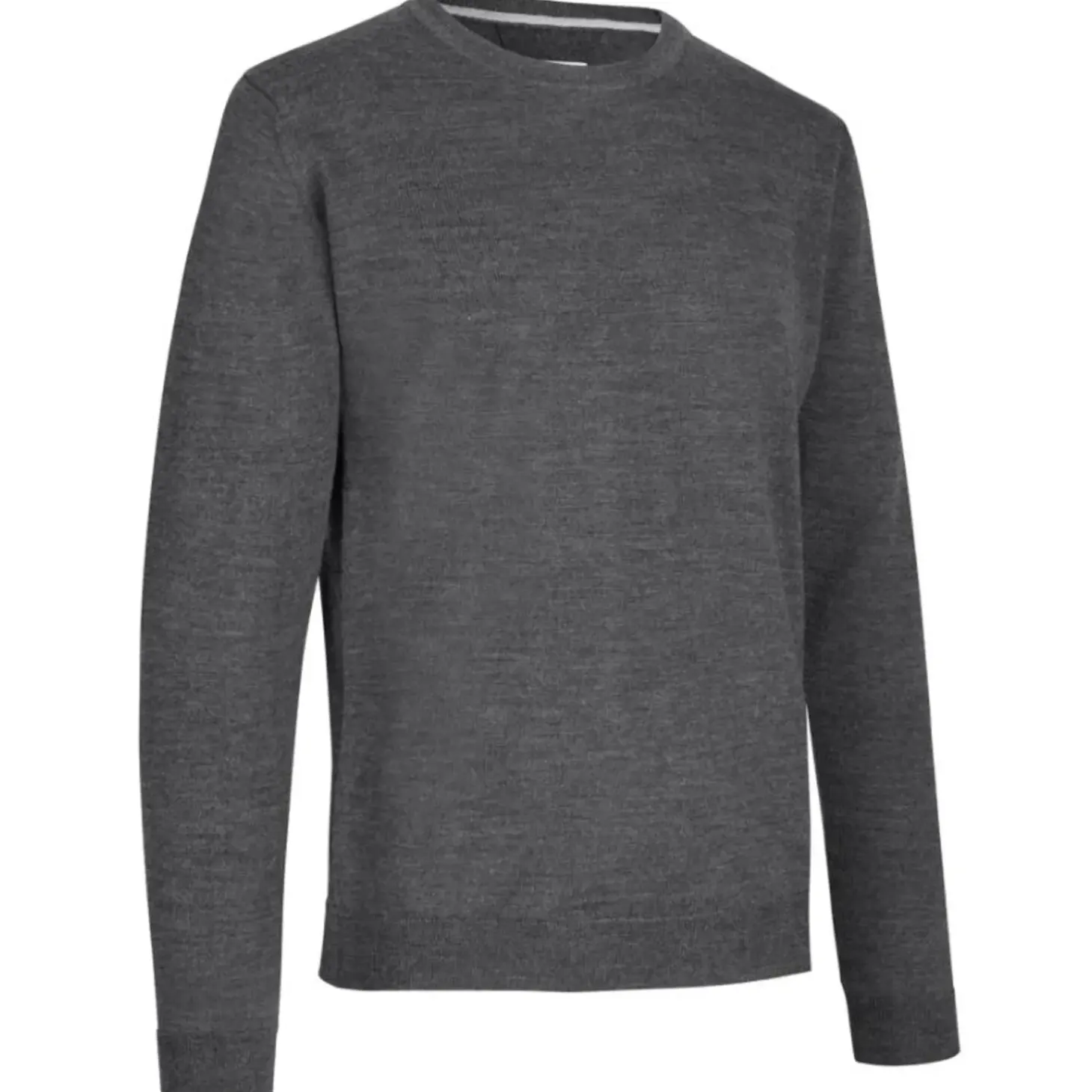 ID S650 Pullover herre mørk grå melange str. L