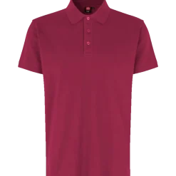 ID stretch herre poloshirt cerise str. L