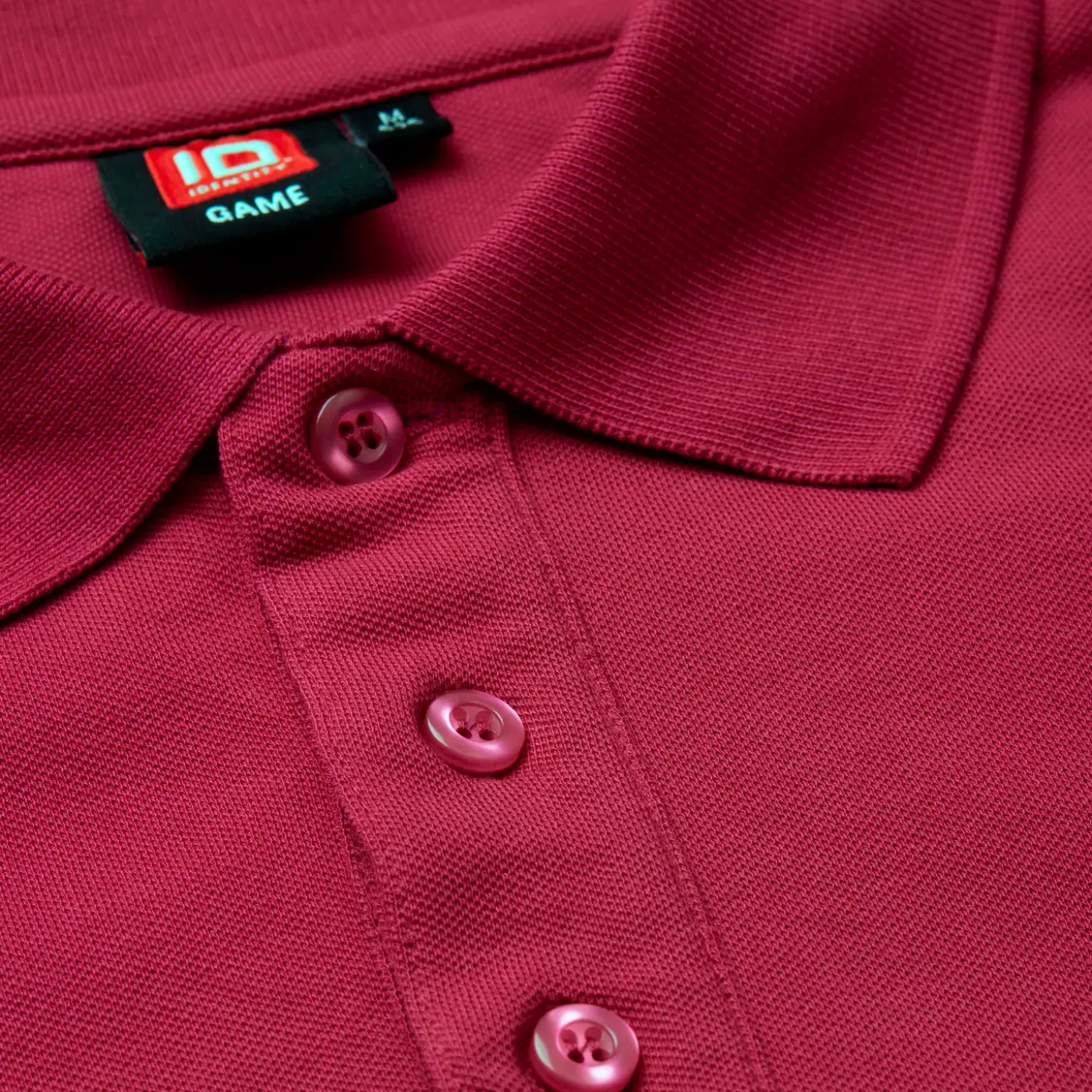 ID stretch herre poloshirt cerise str. L