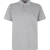 ID 0525 stretch herre poloshirt grå melange str. S
