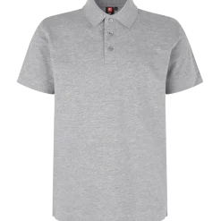 ID 0525 stretch herre poloshirt grå melange str. S