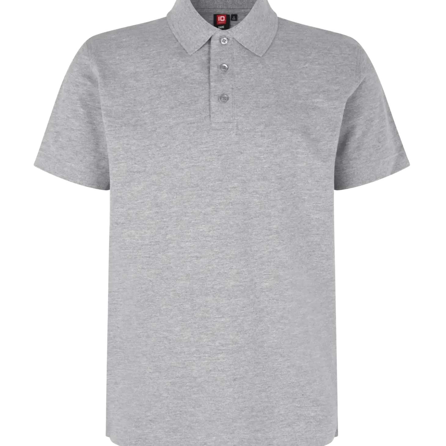 ID 0525 stretch herre poloshirt grå melange str. S