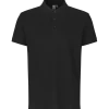 ID 0525 Stretch poloshirt sort str. 2XL
