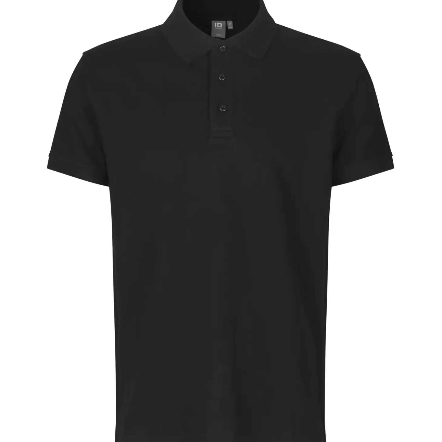 ID 0525 Stretch poloshirt sort str. 2XL