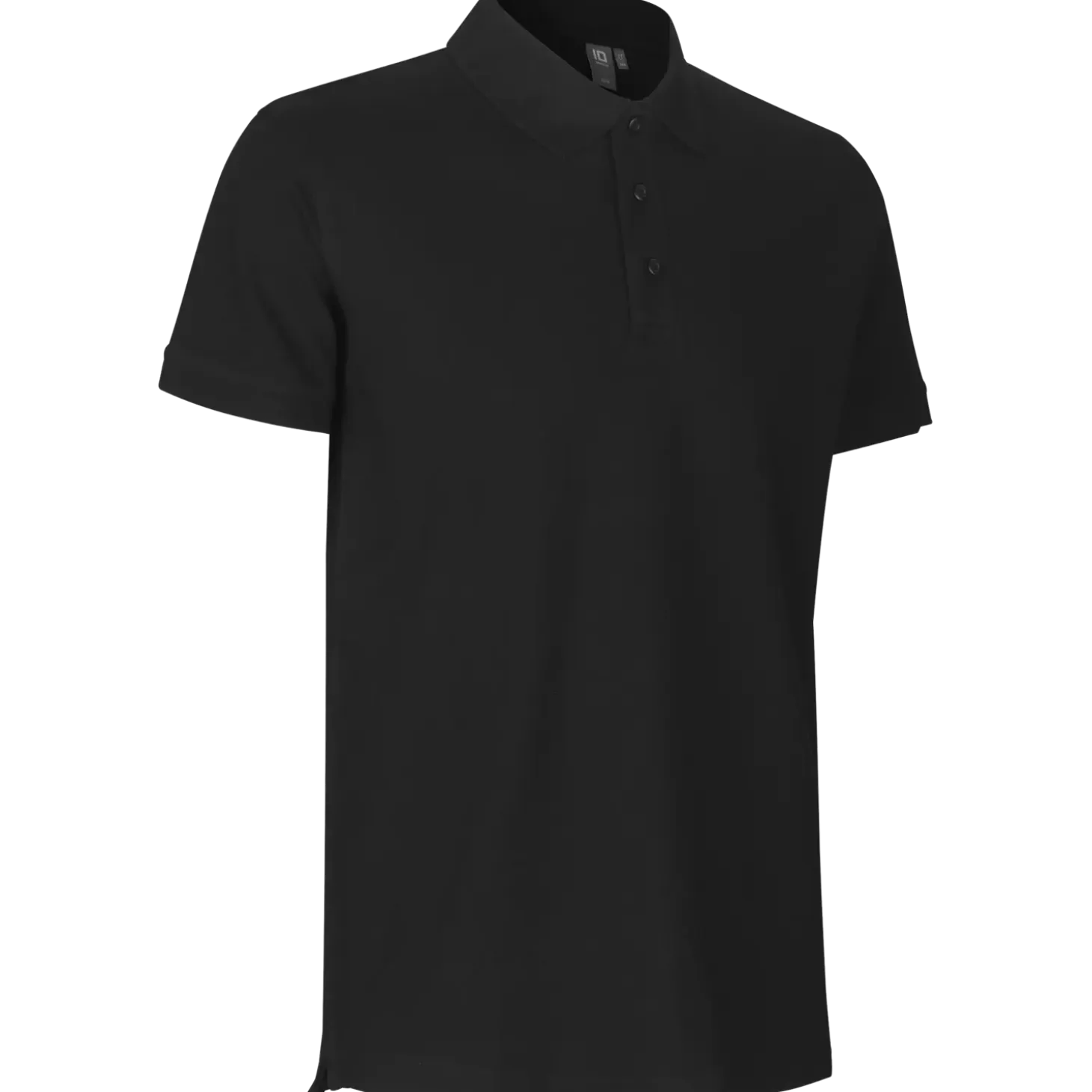 ID 0525 Stretch poloshirt sort str. 2XL
