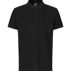 ID 0525 Stretch poloshirt sort str. 2XL