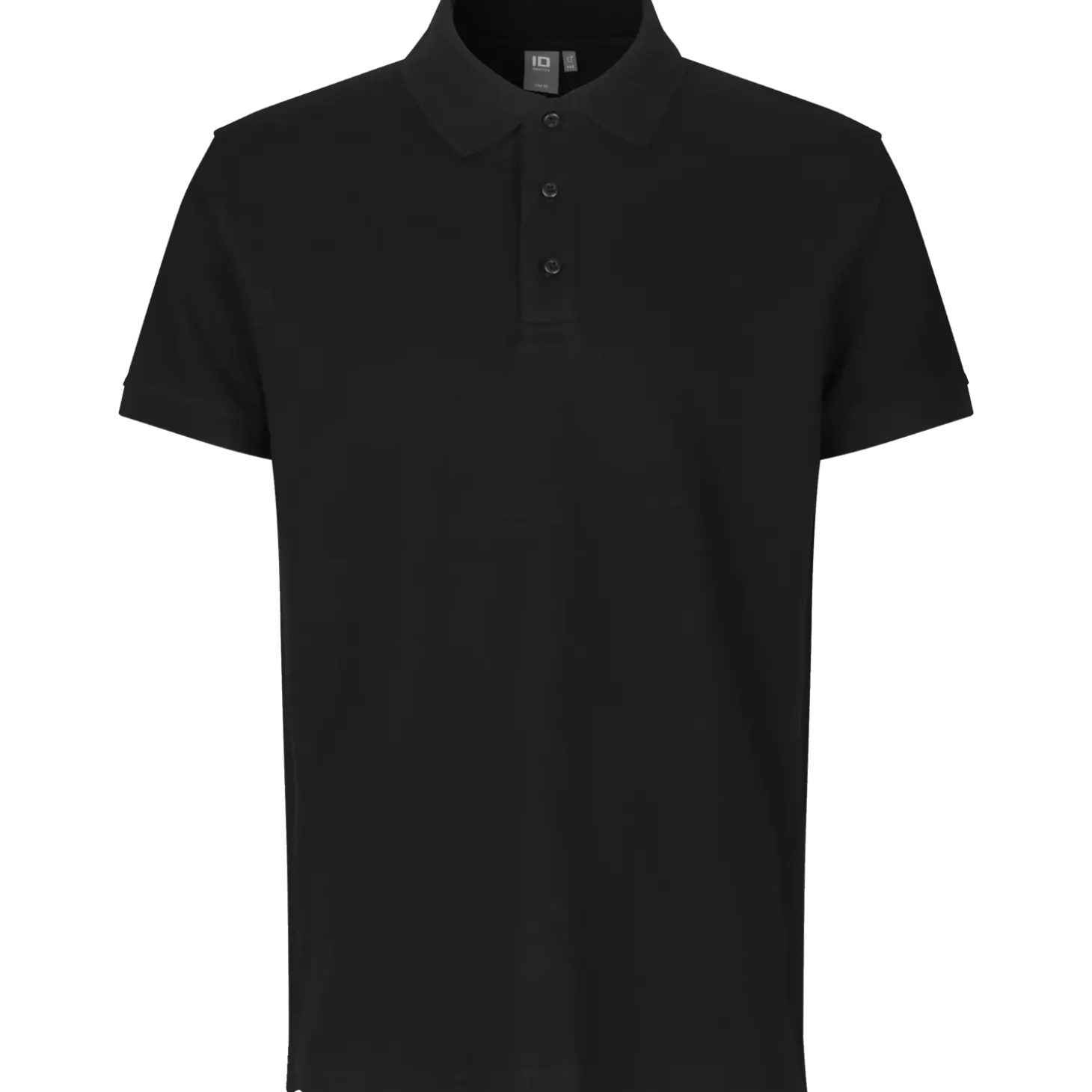 ID 0525 Stretch poloshirt sort str. 2XL