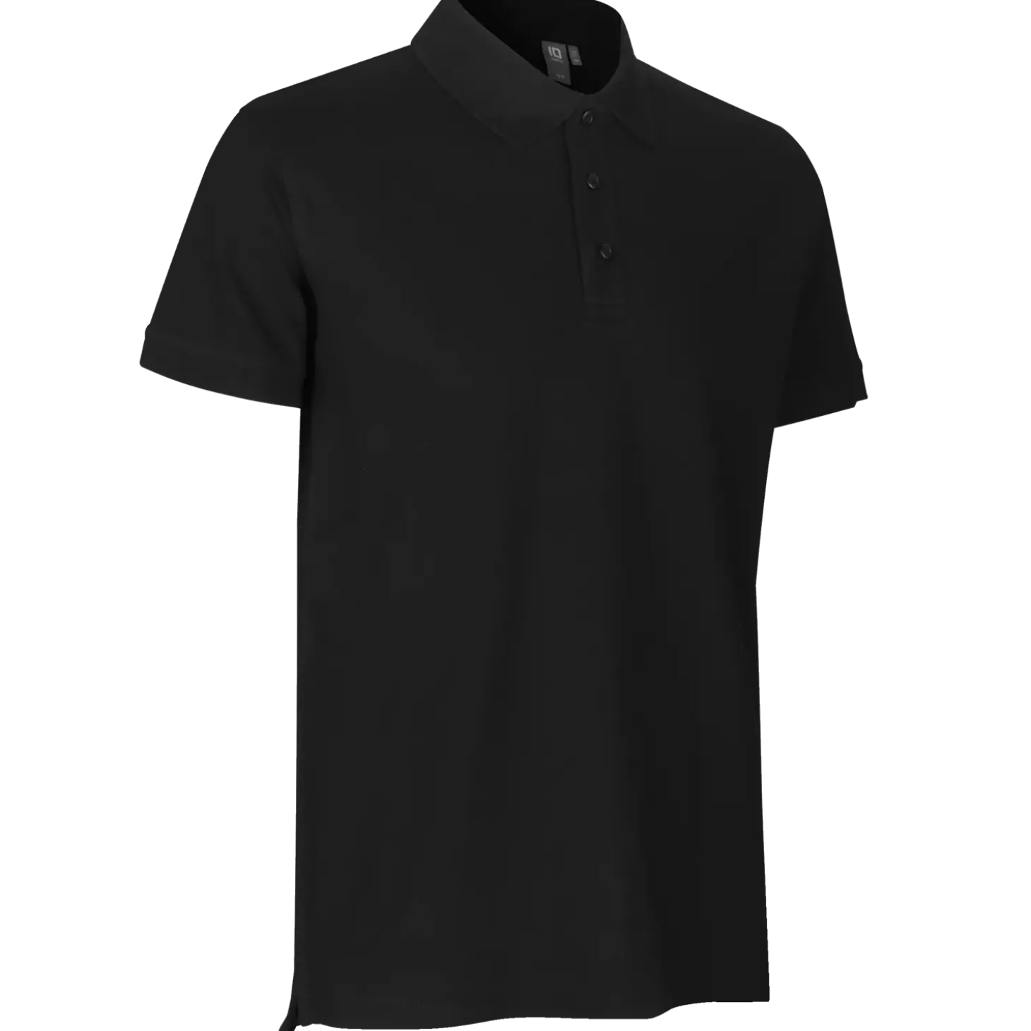 ID 0525 Stretch poloshirt sort str. 2XL