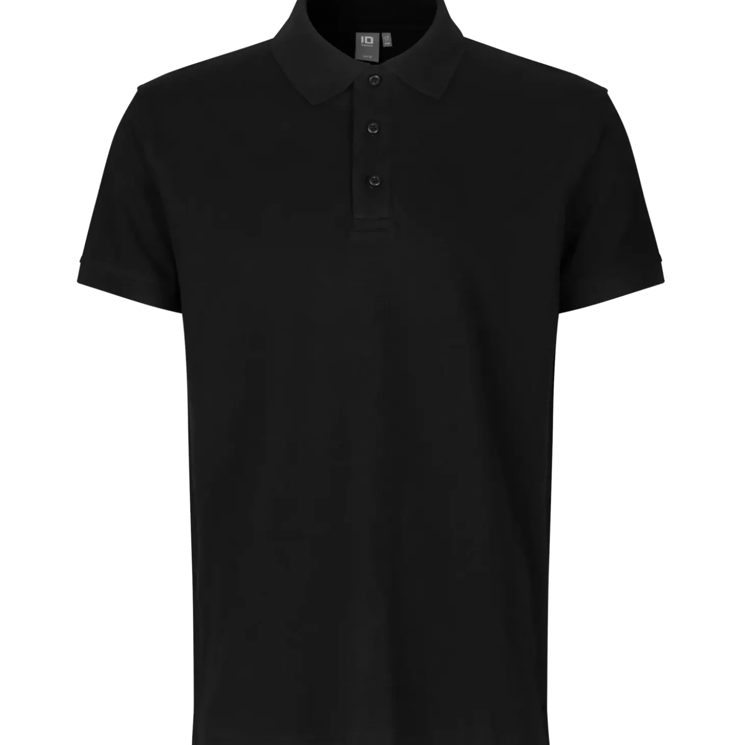 ID 0525 Stretch poloshirt sort str. 2XL