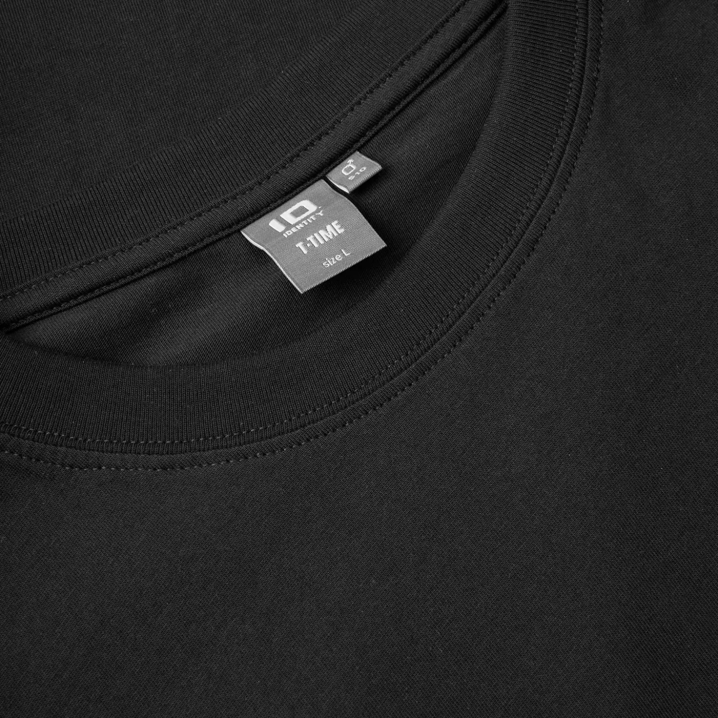ID T-Time t-shirt kortærmet sort str. XL