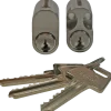 Jasa cylindersæt 6-stift rokoko+oval m/3 nøgler