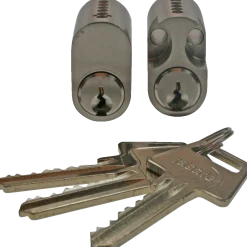 Jasa cylindersæt 6-stift rokoko+oval m/3 nøgler