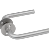 Jasa dørgreb L-form 16 mm m/massiv roset rustfrit stål