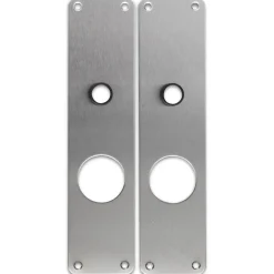 Jasa langskilt t/erstatningslåsekasse 250x60x2 mm børstet rustfrit stål 2 stk