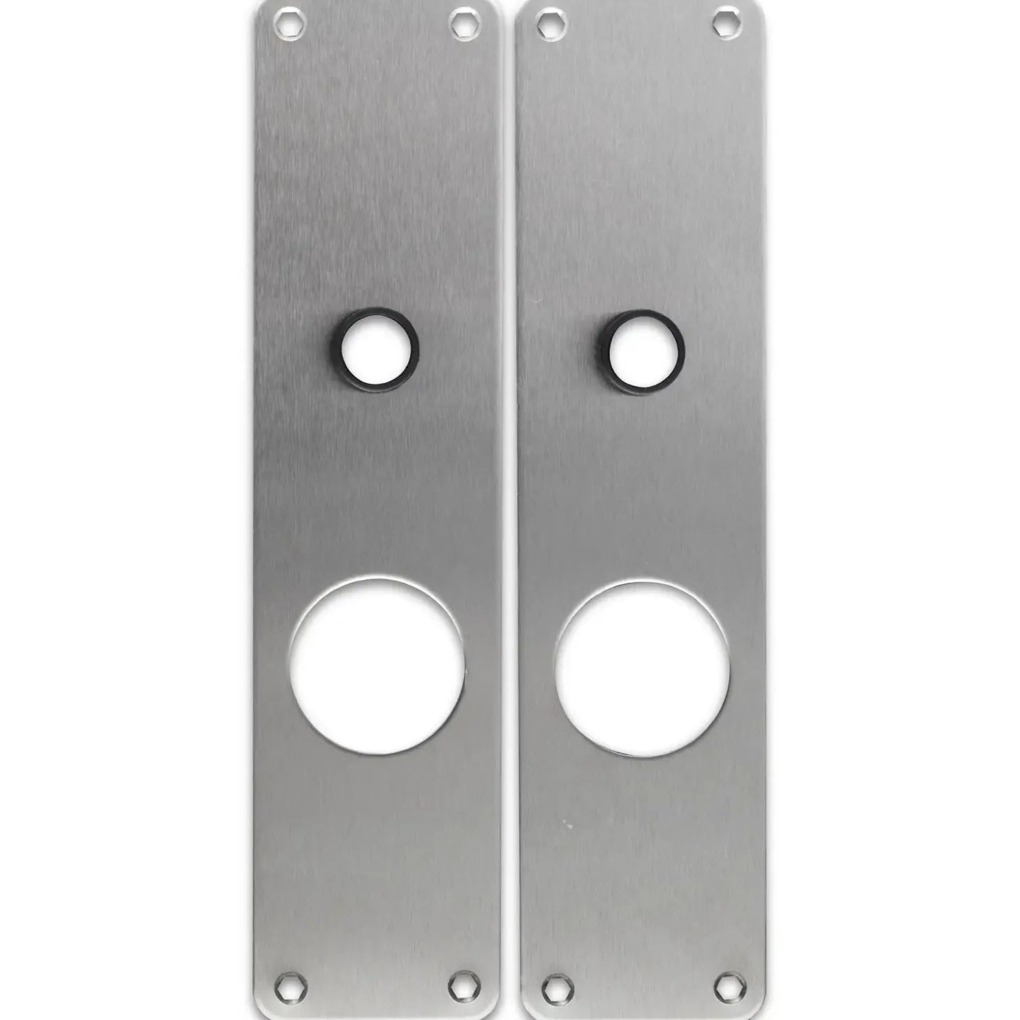 Jasa langskilt t/erstatningslåsekasse 250x60x2 mm børstet rustfrit stål 2 stk