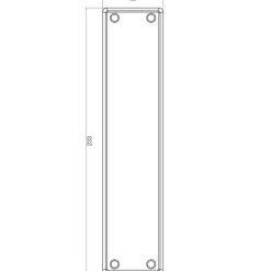 Jasa langsklit oppresset blind 233x53x5 mm børstet stål