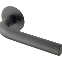 Jasa Neptun L-form dørgreb inkl. roset 19 mm sort