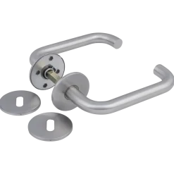 Jasa U-formet dørgreb m/nøgleskilt CC30/38 mm børstet