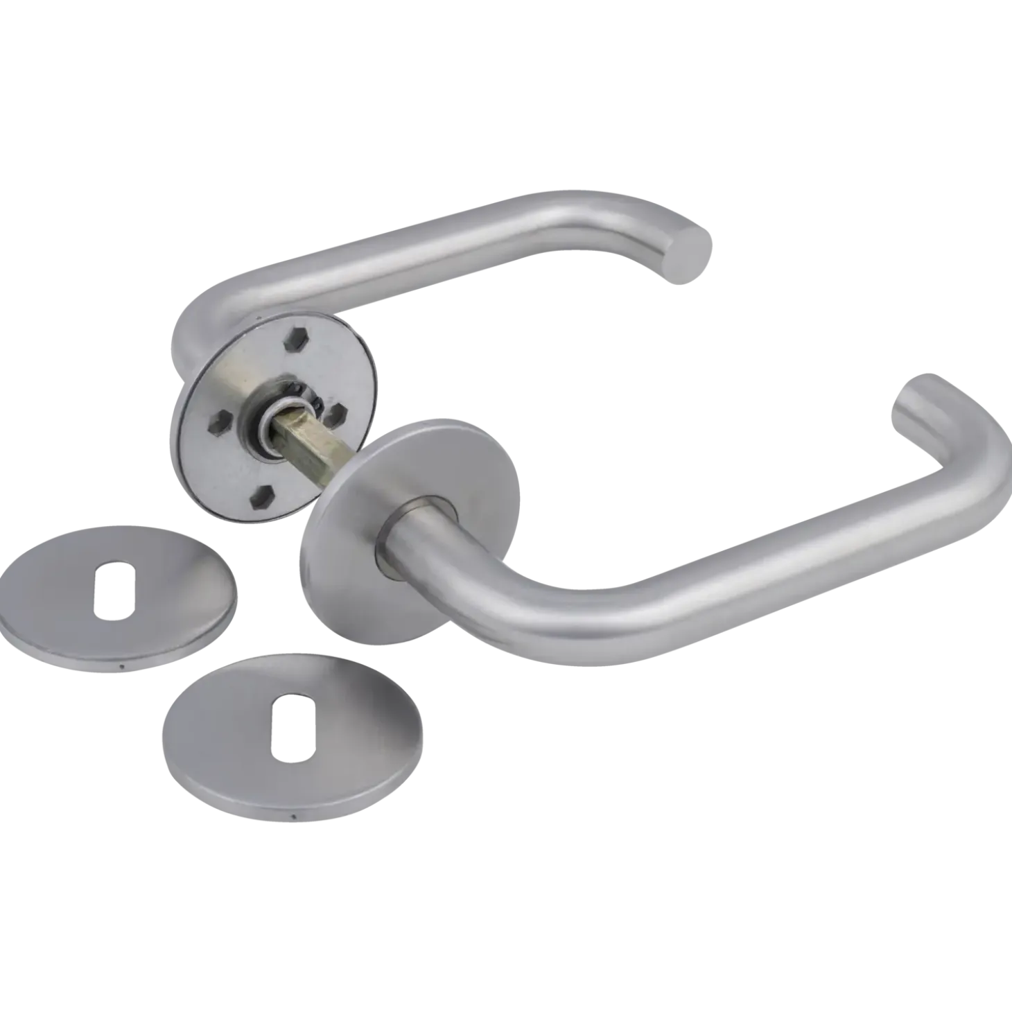 Jasa U-formet dørgreb m/nøgleskilt CC30/38 mm børstet
