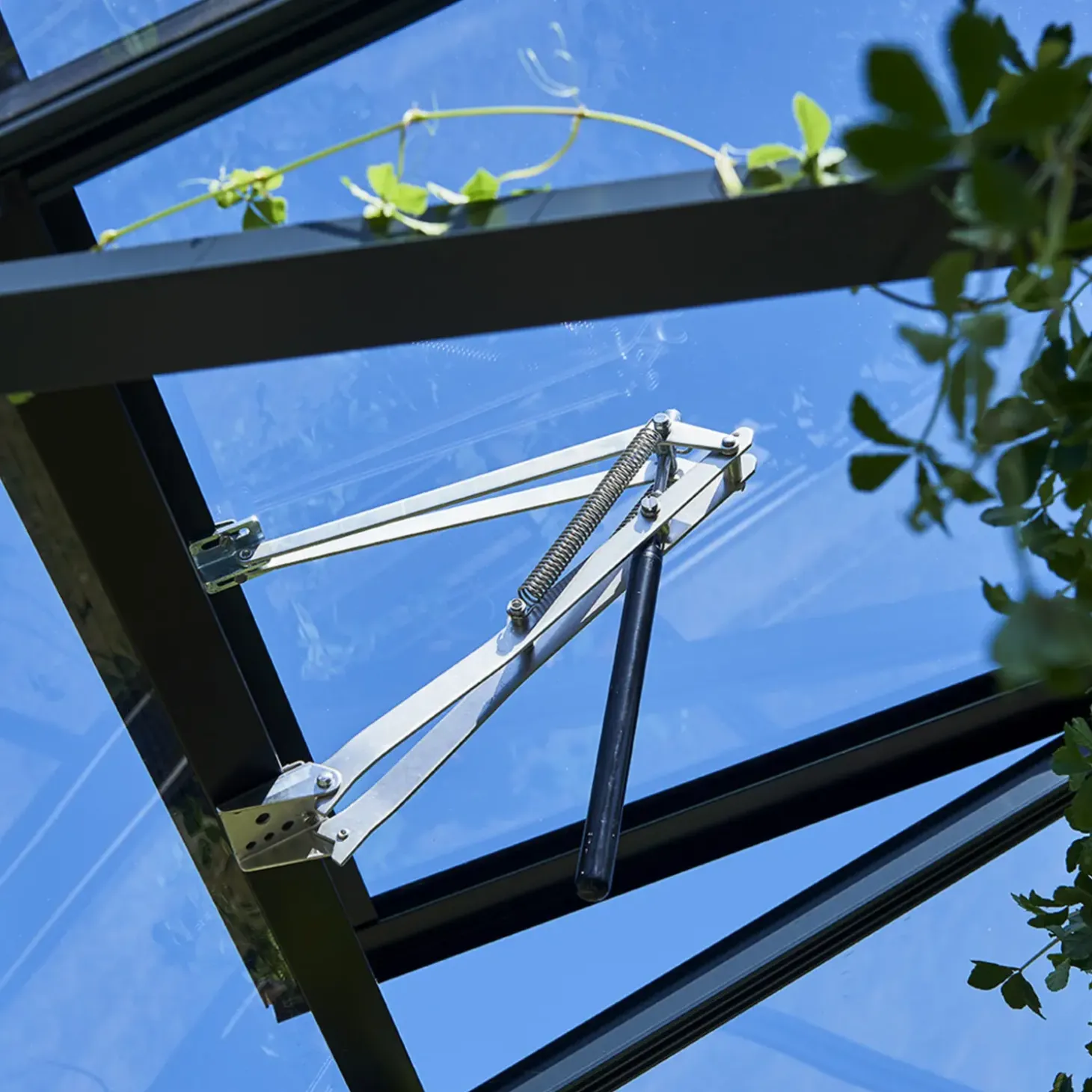 Juliana Compact drivhus alu. og sort med polycarbonat 6,6 m²