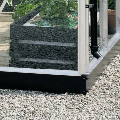 Juliana Compact drivhus alu. og sort med hærdet glas 6,6 m²