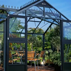Juliana Orangeri 15,1 m² antracit/sort 3 mm hærdet glas