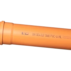 Kaczmarek PVC-U SN8 afløbsrør 110 x 1000 mm