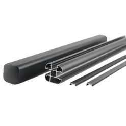 Kirkedal aluminium komposithegn startsæt K2 (dobbeltklink) Sort/Sort