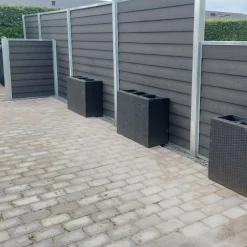 Kirkedal galvaniseret komposithegn forlængersæt 90 cm 25 mm klink, sort