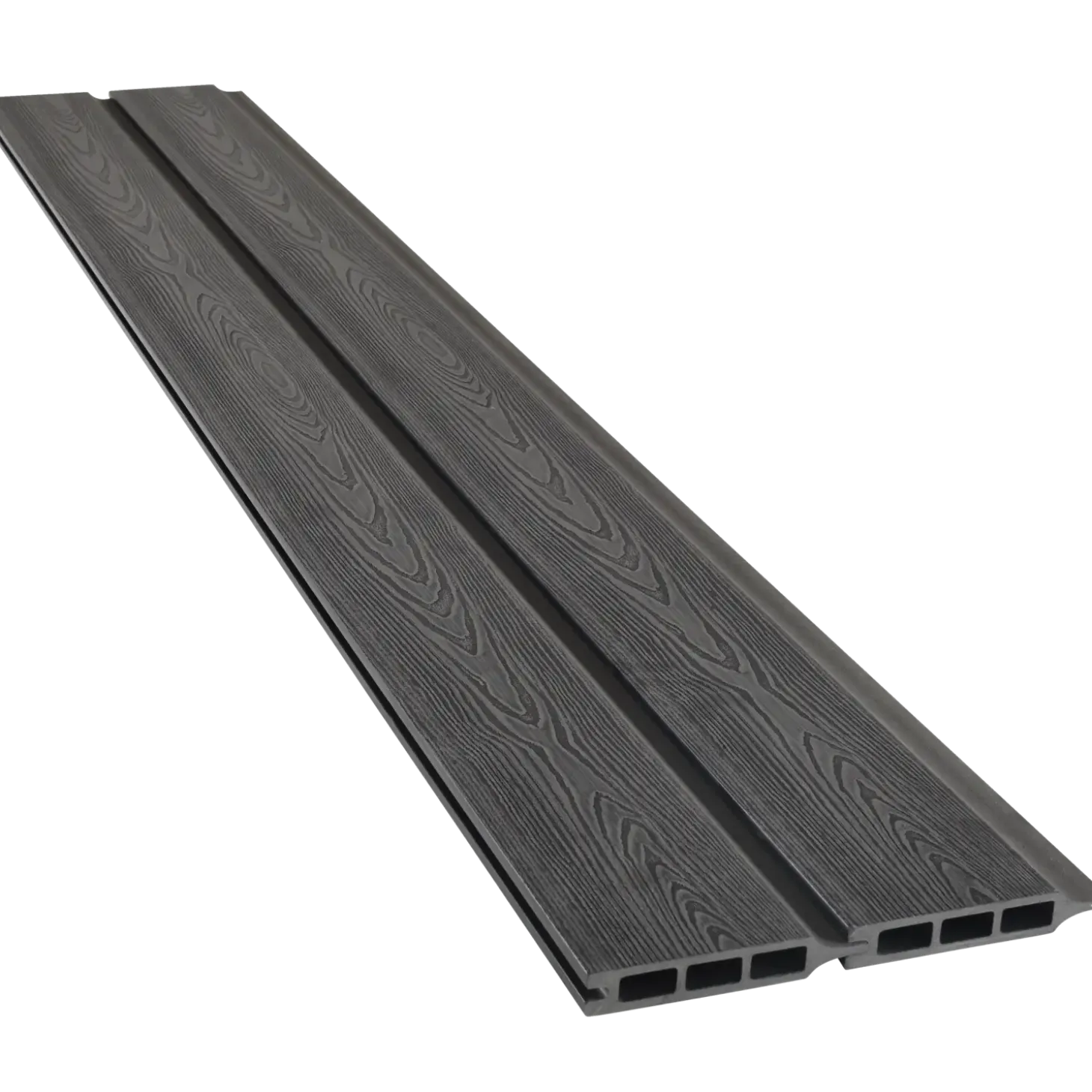 Kirkedal komposit profilbræt K2 Sort 25x150x1800 mm (dobbeltklink)