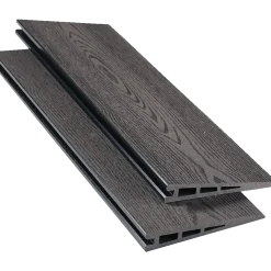 Kirkedal komposit profilbræt K1 Sort 25x150x1800 mm (fer/not)