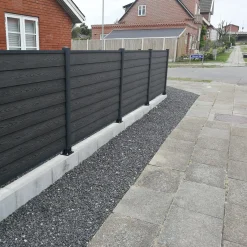 Kirkedal komposit profilbræt K1 Sort 25x150x1800 mm (fer/not)