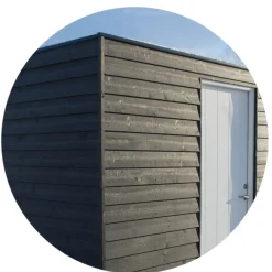 Klinkbekædning gran m/fer og not 25x150 mm (22x145) x 3,6M sortmalet
