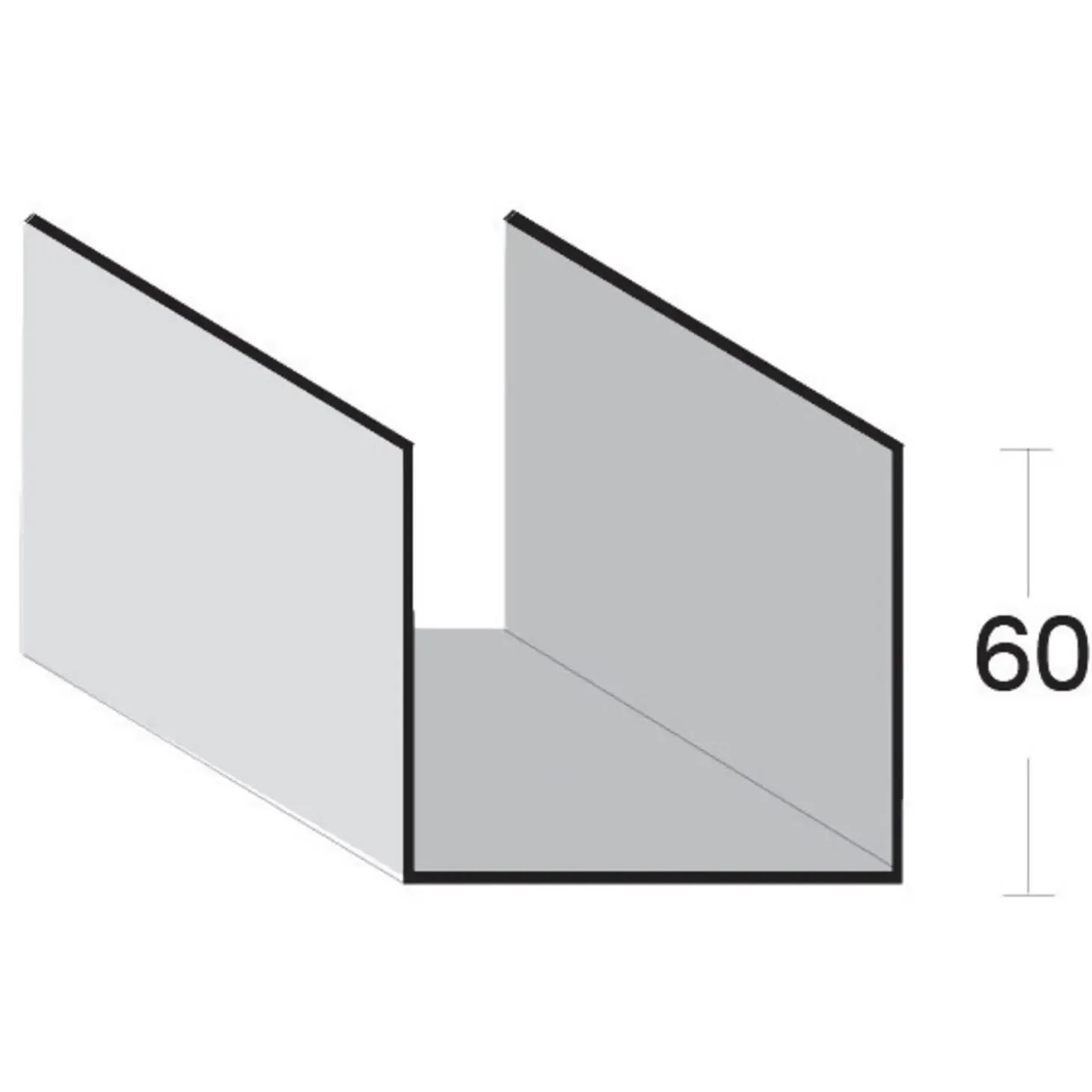 Knauf forstærkningsskinne 1,5x70x3600 mm