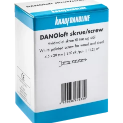 Knauf skrue akustikloft danoloft 28 mm hvid 250 stk