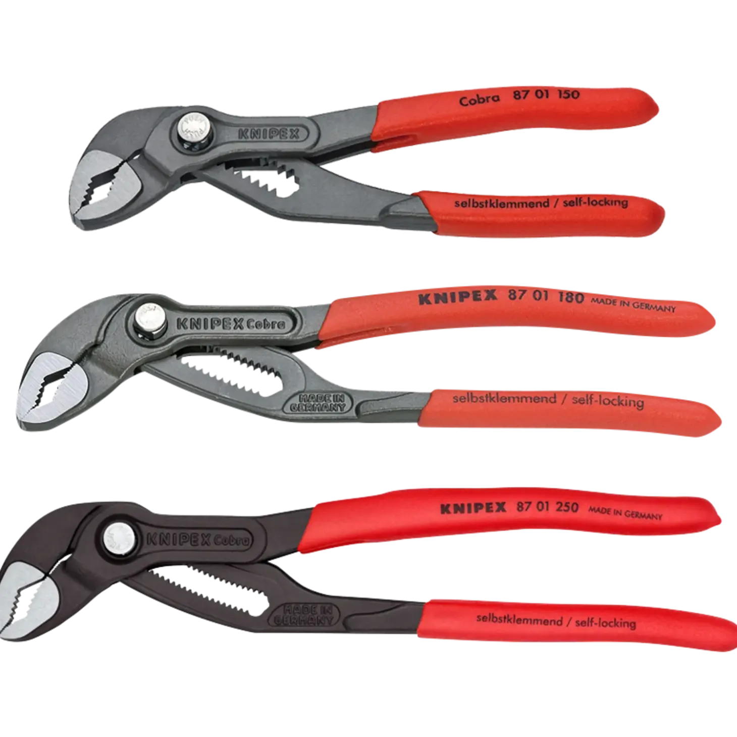 Knipex Cobra Vandpumpetangsæt 150,180, 200 mm