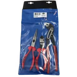 Knipex tangsæt kraft-sidebider/fladrundtang/vandpumpetang
