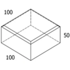 Kopsten koks standard - 10x10x5 cm