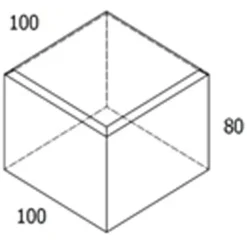 Kopsten koks standard - 10x10x8 cm