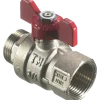 Kuglehane m/t-greb muffe/nippel 1/2"