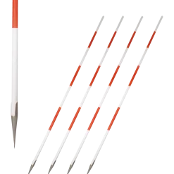 Landmålerstokke træ rød/hvid 1,6 m