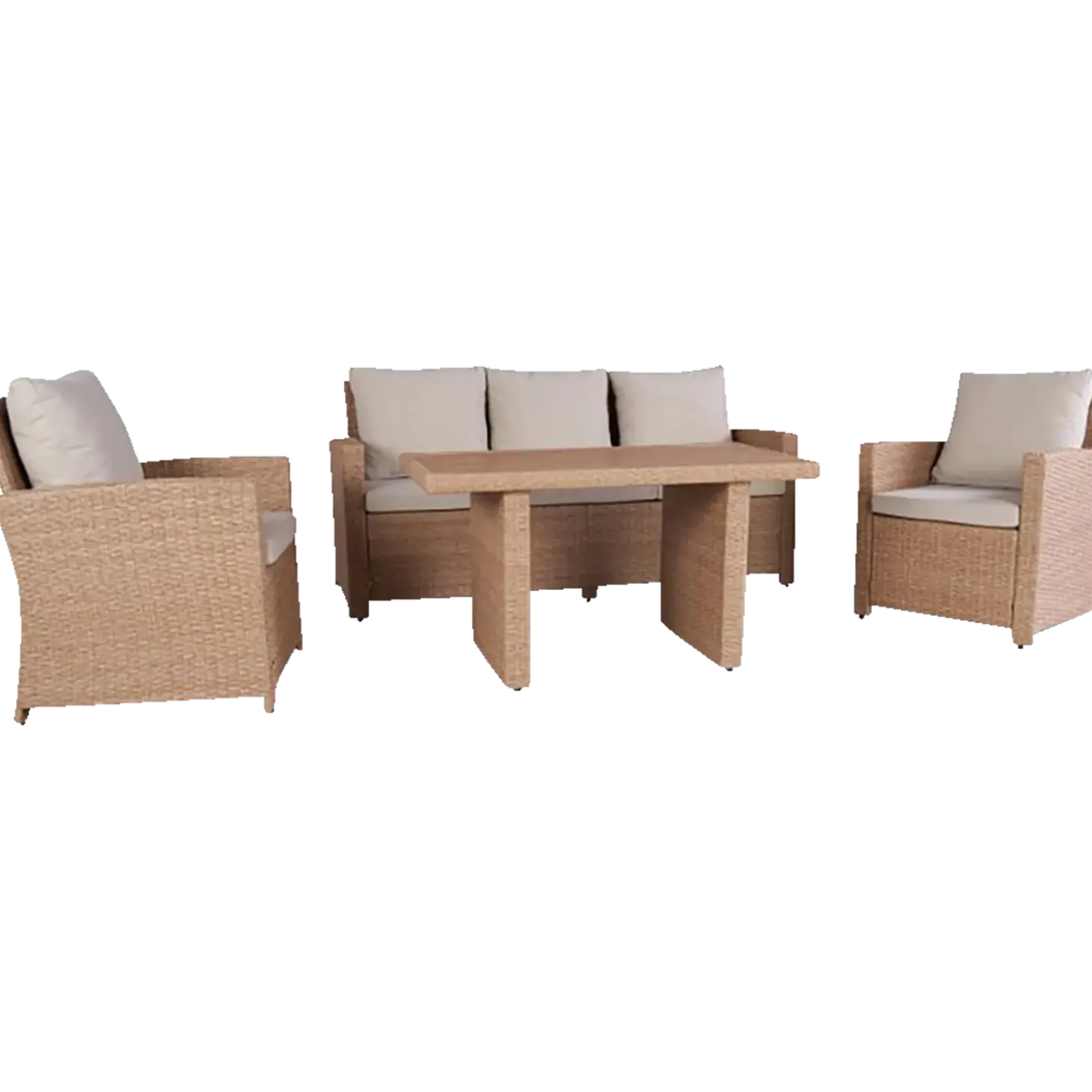 Langø sofasæt m/hynder natur