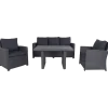 Langø sofasæt  m/hynder sort