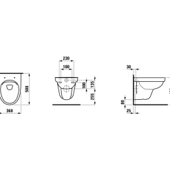 Laufen Kompas væghængt toilet hvid