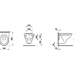 Laufen Pro-N væghængt toilet hvid