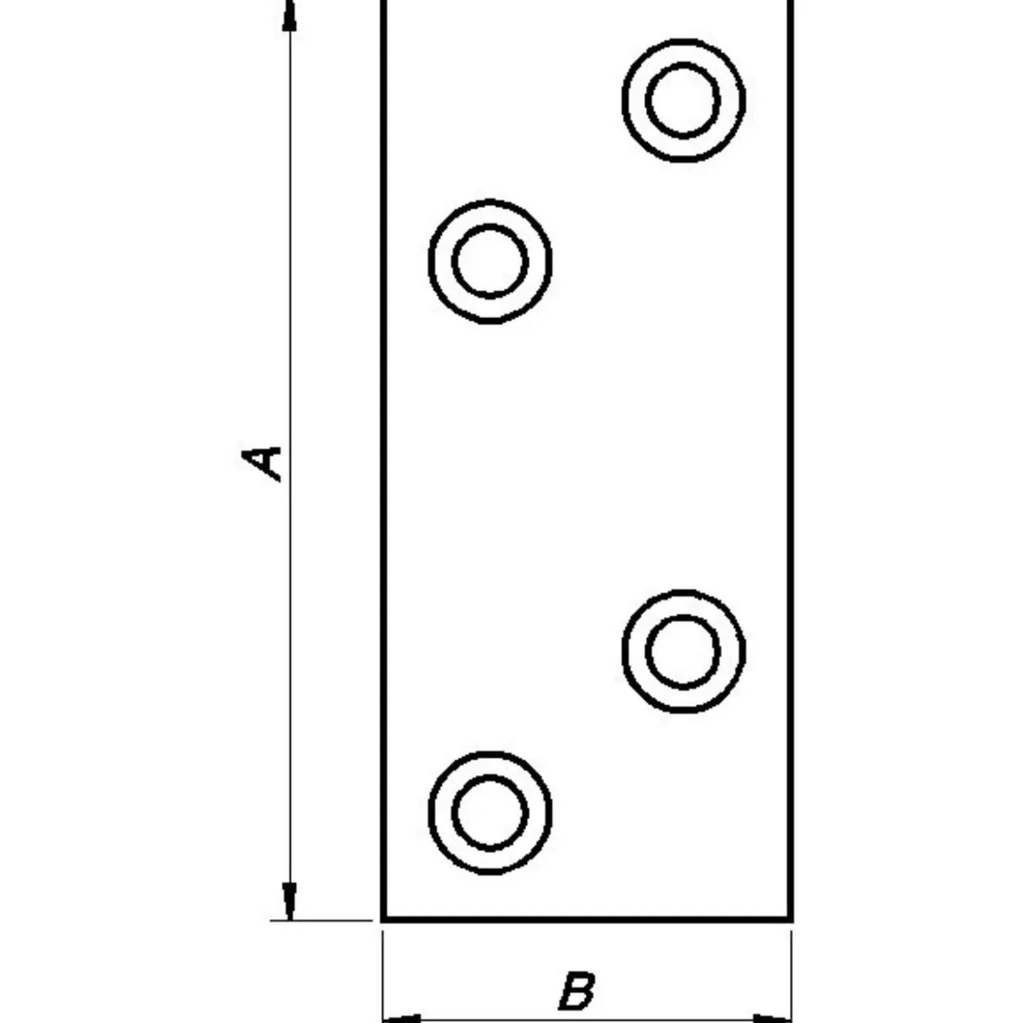 Ligejern 86x38 mm. elforzinket
