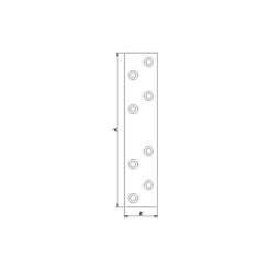 Ligejern 176x38 mm. elforzinket